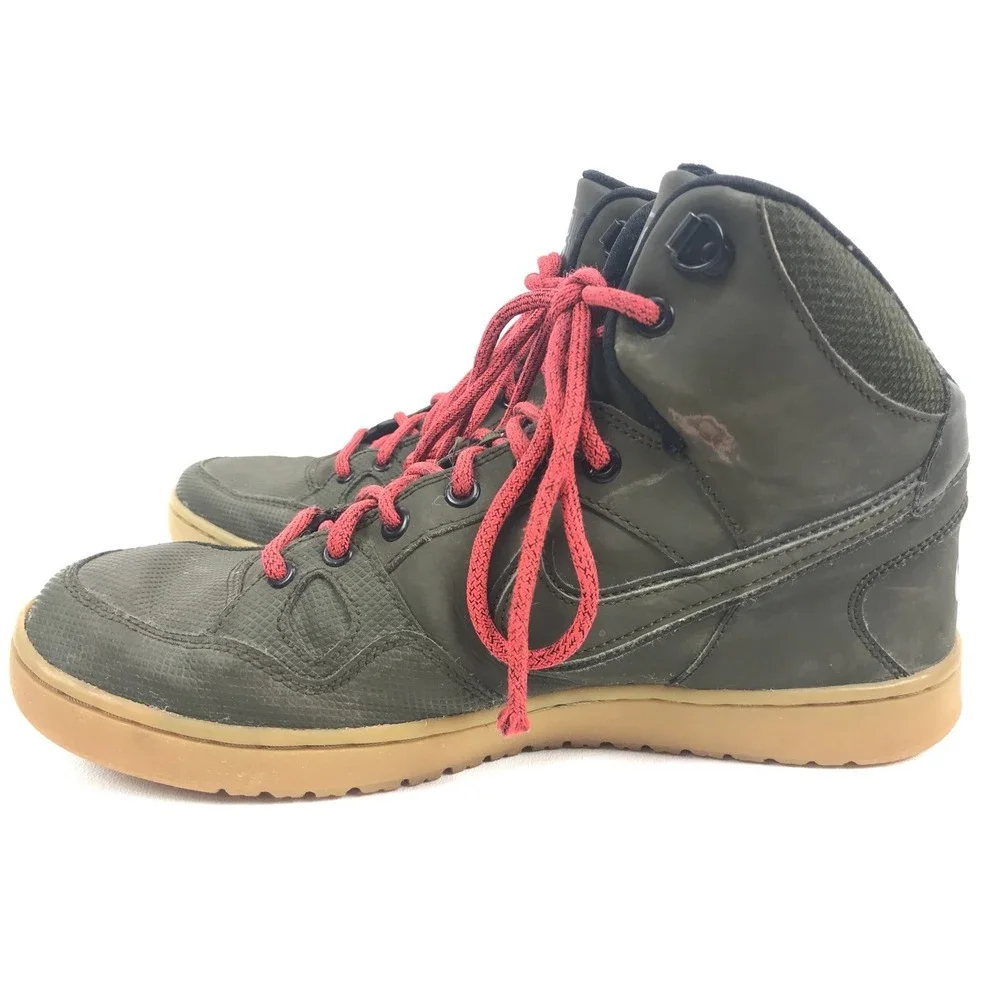 NIKE Son of Force Mid Men's Size 8 807242 330 Dark Loden Green Gum Leather Shoes